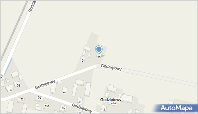 Godziętowy, Godziętowy, 55, mapa Godziętowy