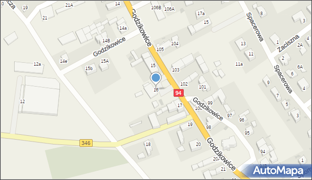 Godzikowice, Godzikowice, 16, mapa Godzikowice