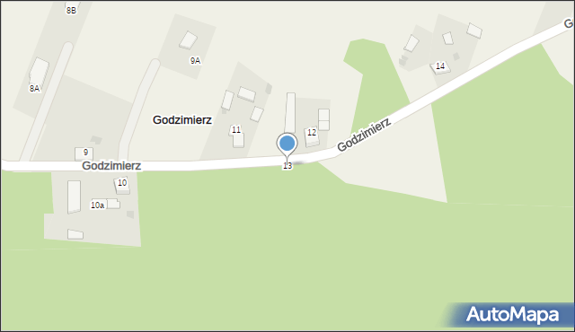 Godzimierz, Godzimierz, 13, mapa Godzimierz