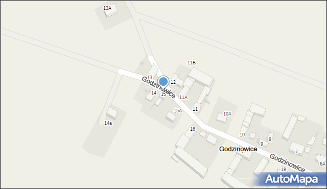 Godzinowice, Godzinowice, 15, mapa Godzinowice