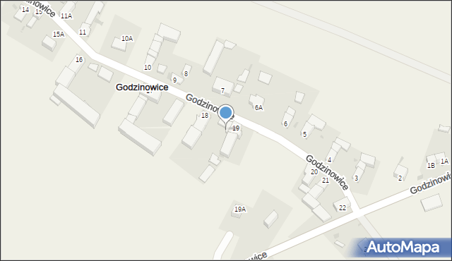 Godzinowice, Godzinowice, 19c, mapa Godzinowice