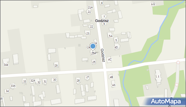 Godzisz, Godzisz, 25A, mapa Godzisz