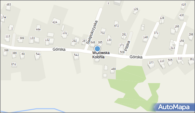 Godziszka, Górska, 558, mapa Godziszka