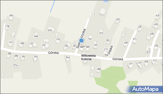 Godziszka, Górska, 648, mapa Godziszka