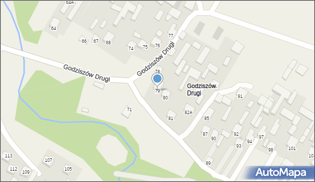 Godziszów, Godziszów Drugi, 79, mapa Godziszów