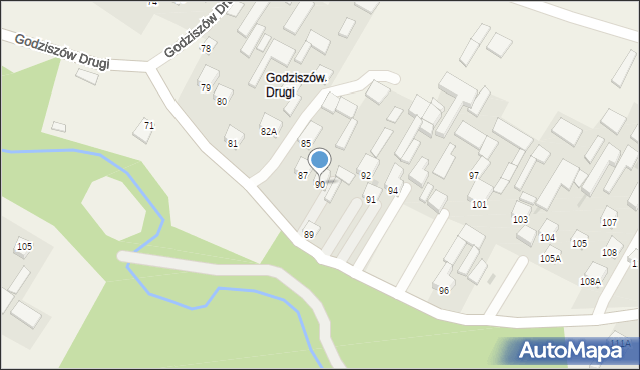 Godziszów, Godziszów Drugi, 90, mapa Godziszów