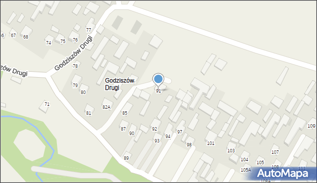 Godziszów, Godziszów Drugi, 91, mapa Godziszów