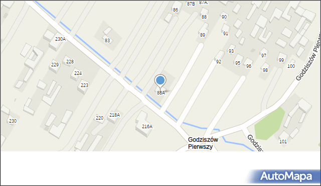 Godziszów, Godziszów Pierwszy, 88A, mapa Godziszów