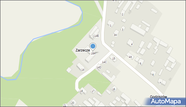 Godziszów, Godziszów Trzeci, 14A, mapa Godziszów