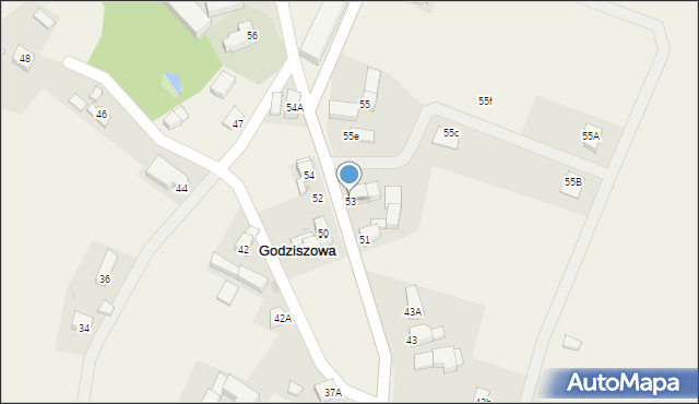 Godziszowa, Godziszowa, 53, mapa Godziszowa