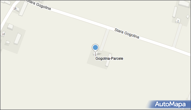 Gogolina, Gogolina-Parcele, 1, mapa Gogolina