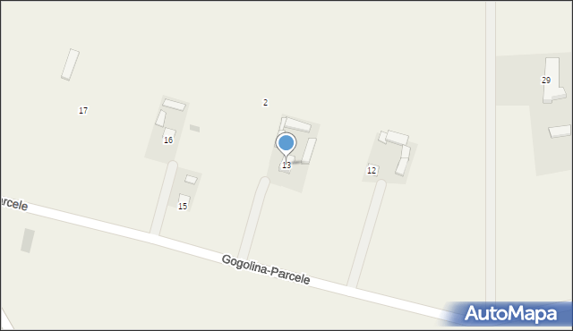 Gogolina, Gogolina-Parcele, 13, mapa Gogolina