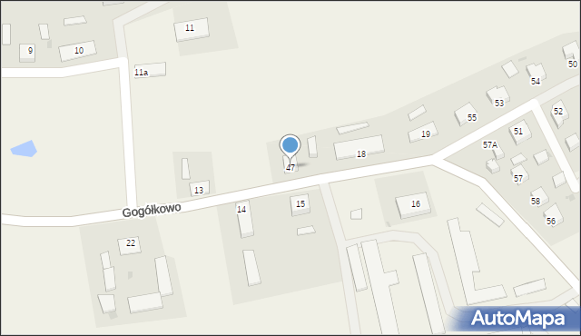 Gogółkowo, Gogółkowo, 47, mapa Gogółkowo