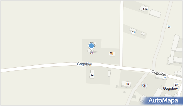 Gogołów, Gogołów, 54, mapa Gogołów