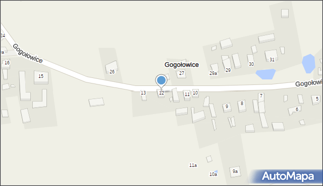 Gogołowice, Gogołowice, 12, mapa Gogołowice