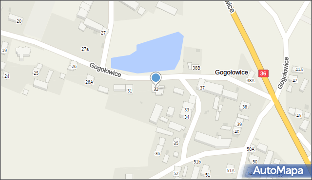 Gogołowice, Gogołowice, 32, mapa Gogołowice