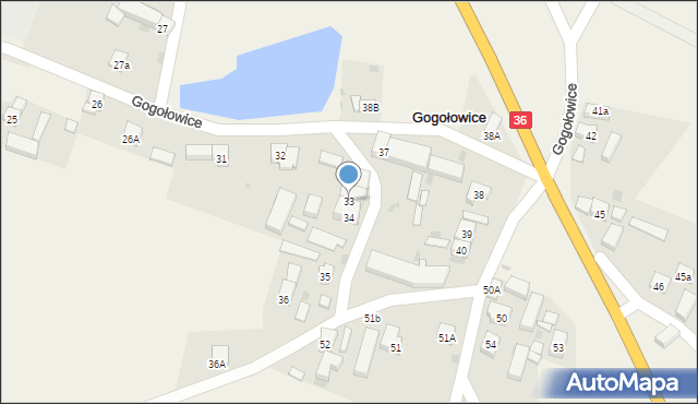 Gogołowice, Gogołowice, 33, mapa Gogołowice