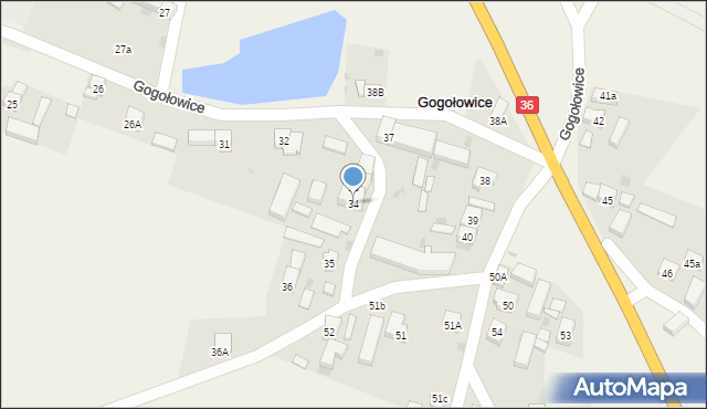 Gogołowice, Gogołowice, 34, mapa Gogołowice