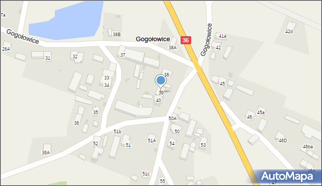 Gogołowice, Gogołowice, 39, mapa Gogołowice