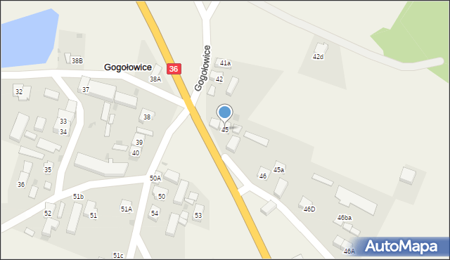 Gogołowice, Gogołowice, 45, mapa Gogołowice