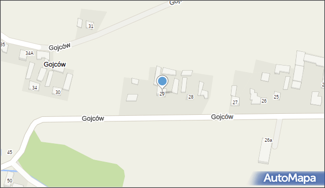 Gojców, Gojców, 29, mapa Gojców