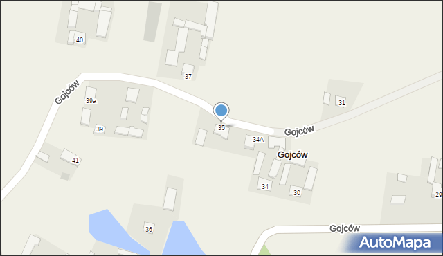 Gojców, Gojców, 35, mapa Gojców