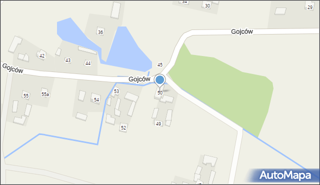 Gojców, Gojców, 50, mapa Gojców