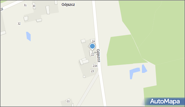 Gójszcz, Gójszcz, 22A, mapa Gójszcz