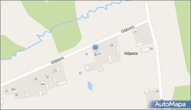 Gójszcz, Gójszcz, 30, mapa Gójszcz