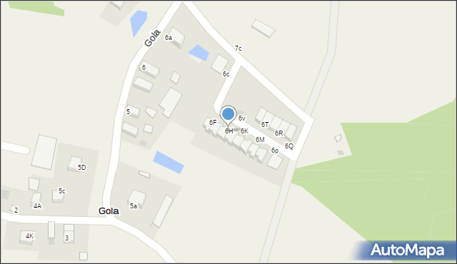 Gola, Gola, 6H, mapa Gola