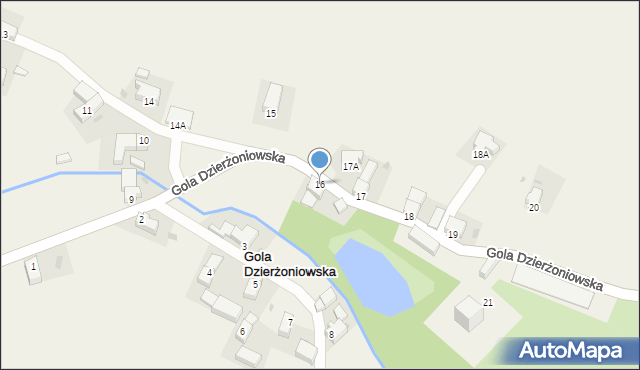 Gola Dzierżoniowska, Gola Dzierżoniowska, 16, mapa Gola Dzierżoniowska