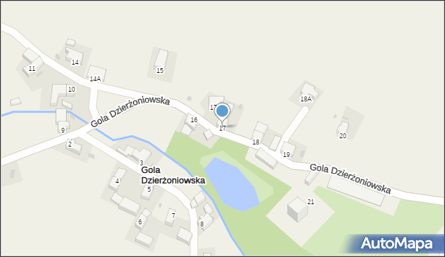 Gola Dzierżoniowska, Gola Dzierżoniowska, 17, mapa Gola Dzierżoniowska