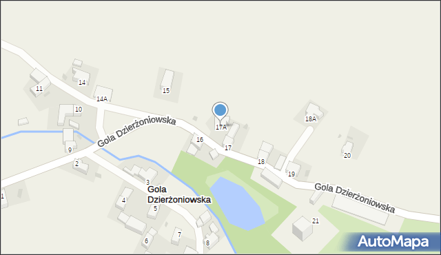 Gola Dzierżoniowska, Gola Dzierżoniowska, 17A, mapa Gola Dzierżoniowska