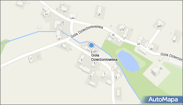 Gola Dzierżoniowska, Gola Dzierżoniowska, 3, mapa Gola Dzierżoniowska