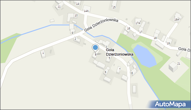 Gola Dzierżoniowska, Gola Dzierżoniowska, 4, mapa Gola Dzierżoniowska