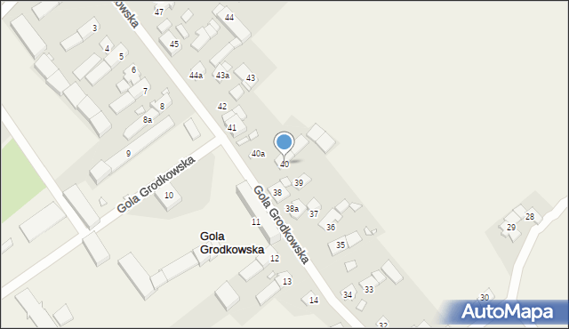 Gola Grodkowska, Gola Grodkowska, 40, mapa Gola Grodkowska