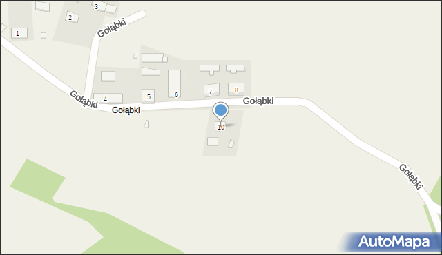 Gołąbki, Gołąbki, 10, mapa Gołąbki