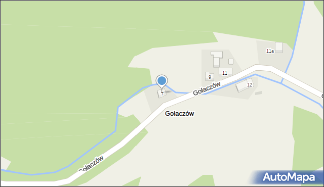 Gołaczów, Gołaczów, 7, mapa Gołaczów