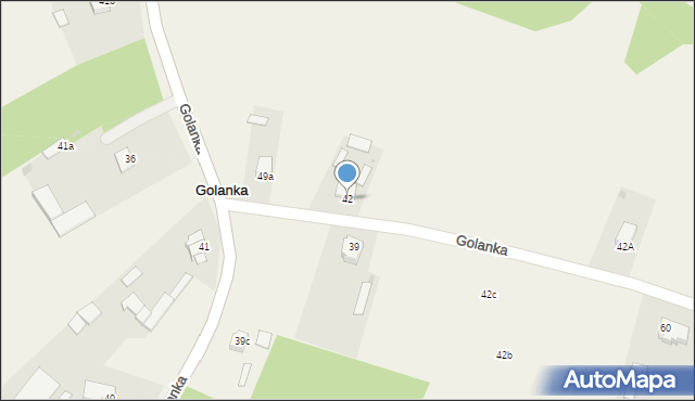 Golanka, Golanka, 42, mapa Golanka