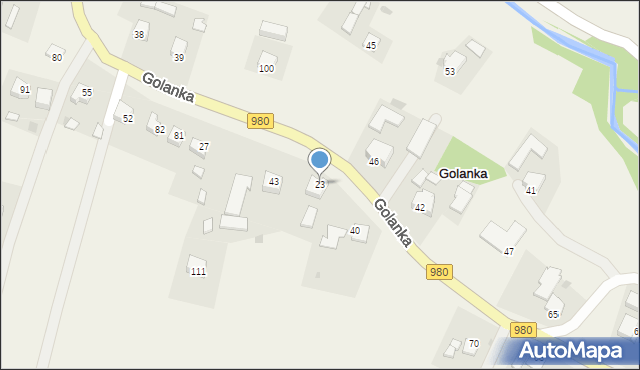 Golanka, Golanka, 23, mapa Golanka