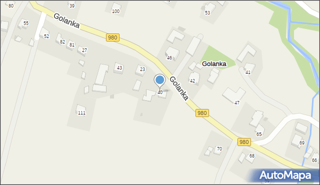 Golanka, Golanka, 40, mapa Golanka
