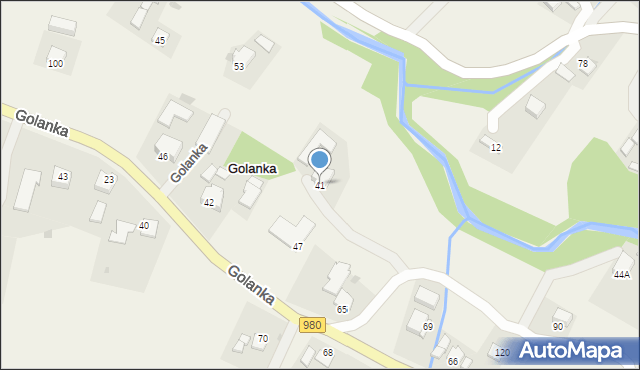 Golanka, Golanka, 41, mapa Golanka