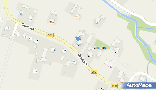 Golanka, Golanka, 46, mapa Golanka