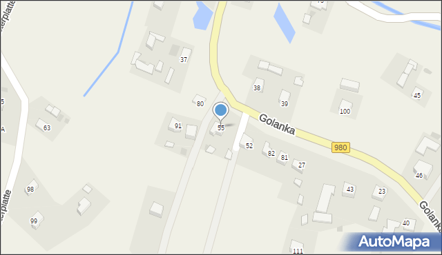 Golanka, Golanka, 55, mapa Golanka