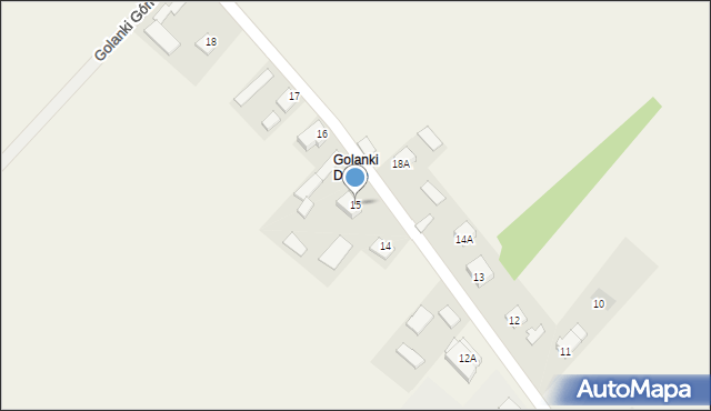 Golanki Górne, Golanki Górne, 15, mapa Golanki Górne