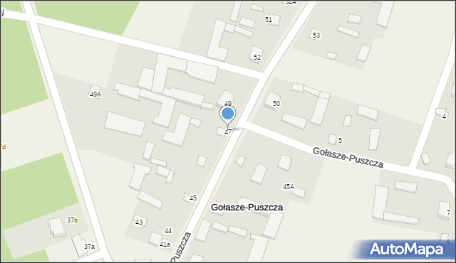 Gołasze-Puszcza, Gołasze-Puszcza, 47, mapa Gołasze-Puszcza