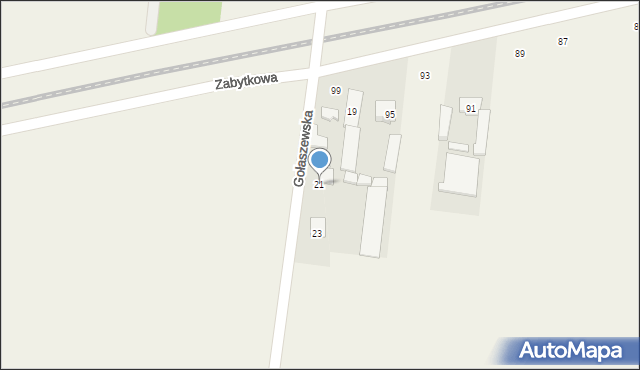 Gołaszew, Gołaszewska, 21, mapa Gołaszew