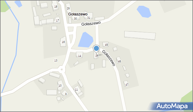 Gołaszewo, Gołaszewo, 15, mapa Gołaszewo