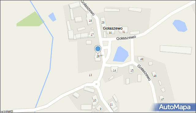 Gołaszewo, Gołaszewo, 16, mapa Gołaszewo