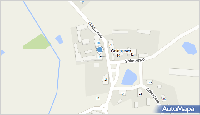 Gołaszewo, Gołaszewo, 17, mapa Gołaszewo